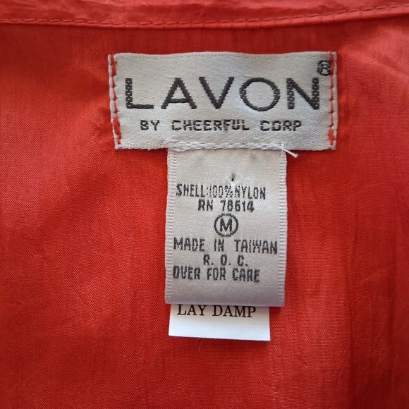 Vintage Lavon Windbreaker 80s-90s Retro Color Block Zipper Jacket M Patriot - Picture 3 of 14